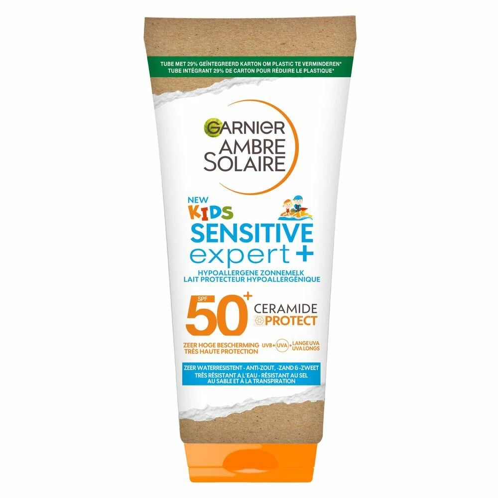Garnier Ambre Solaire Kids Sensitive Zonnemelk SPF 50+ 1 Garnier Ambre Solaire Kids Sensitive Zonnemelk SPF 50+