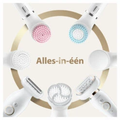 Braun Epilator Silk-épil 9 Flex 9-100 Beautyset Wit / Goud -Plein Winkel 1003812 3