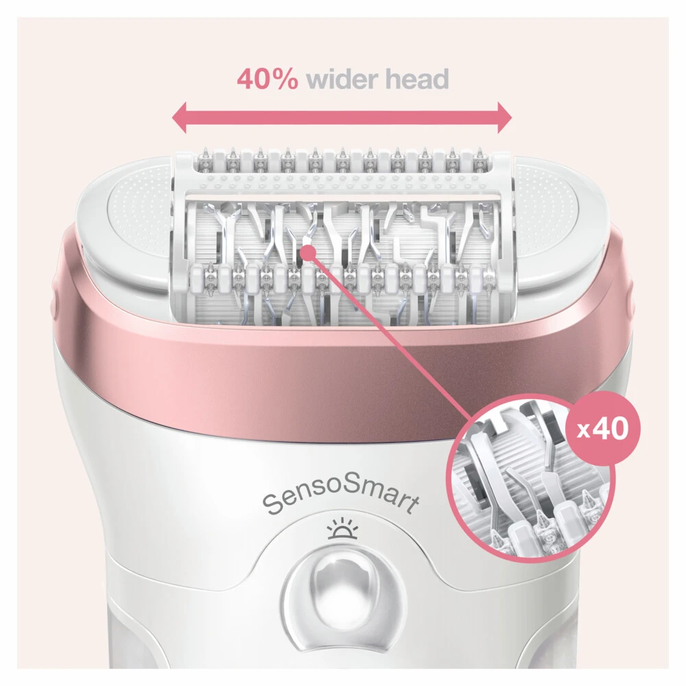 Braun Silk-épil 9 9-980 Epilator Wit / Roségoud 5 Braun Silk-épil 9 9-980 Epilator Wit / Roségoud - Afbeelding 5