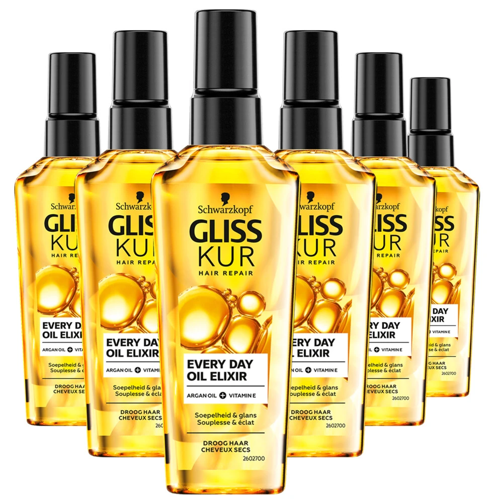6x Gliss Every Day Oil Elixir 1 6x Gliss Every Day Oil Elixir