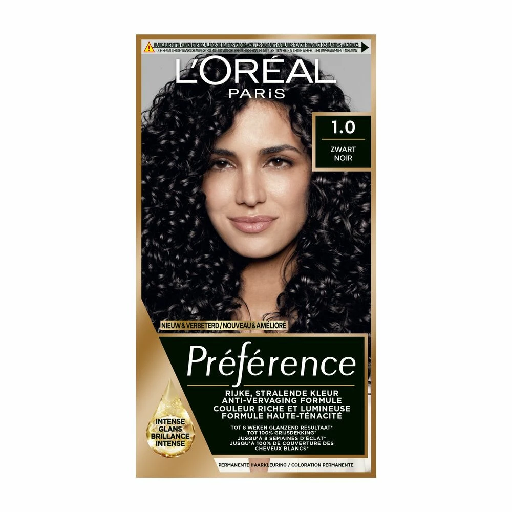 L'Oreal Lu0027Oréal Preference Haarkleuring 01 Napoli - Zwart 1 L'Oreal Lu0027Oréal Preference Haarkleuring 01 Napoli - Zwart