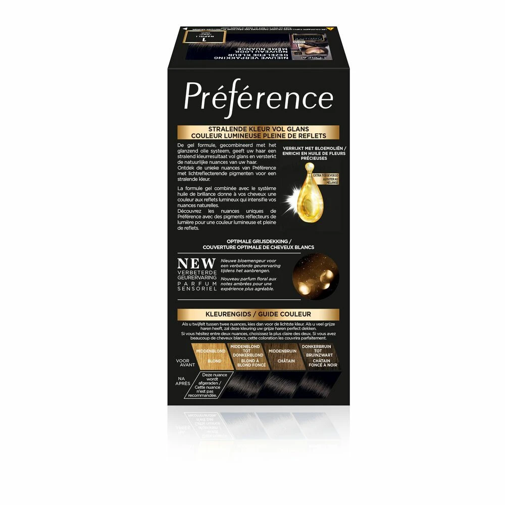 L'Oreal Lu0027Oréal Preference Haarkleuring 01 Napoli - Zwart 2 L'Oreal Lu0027Oréal Preference Haarkleuring 01 Napoli - Zwart - Afbeelding 2