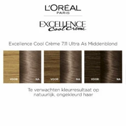 L'Oreal Lu0027Oréal Excellence Cool Cream 7.11 - Ultra Ash Blond -Plein Winkel 1011792 4