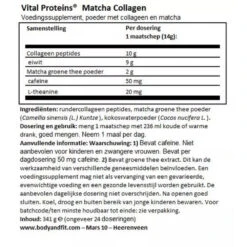 3x Vital Proteins Matcha Collageen 7 3x Vital Proteins Matcha Collageen -Plein Winkel 1016633 4