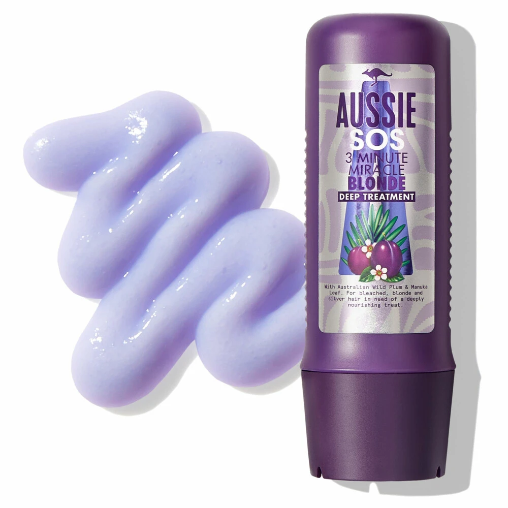 6x Aussie Haarmasker SOS Blonde 3 Minute Miracle Blonde Vegan Intensieve Verzorging 3 6x Aussie Haarmasker SOS Blonde 3 Minute Miracle Blonde Vegan Intensieve Verzorging - Afbeelding 3