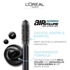 L'Oreal Lu0027Oréal Air Mega Volume Mascara 01 Black Waterproof -Plein Winkel 1019296 4