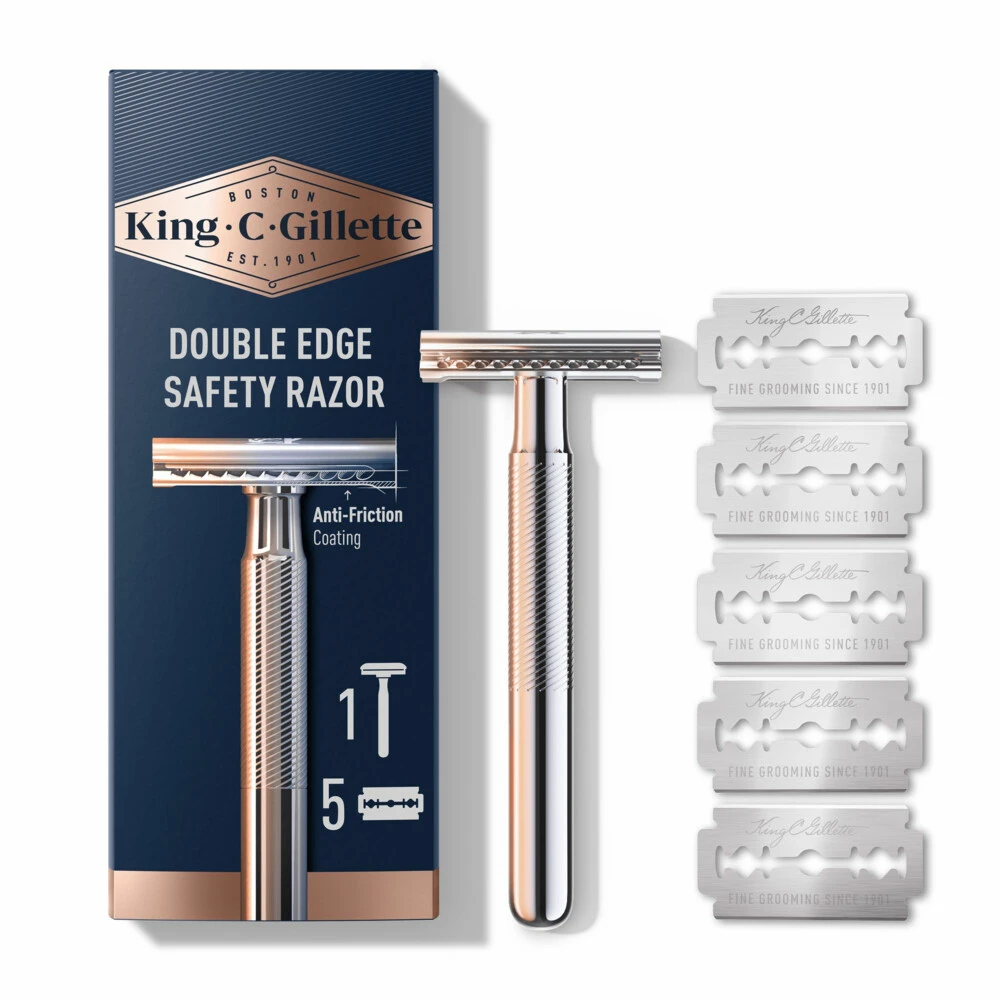 King C. Gillette Double Edge Safety Razor Houder En Scheermesjes 1 King C. Gillette Double Edge Safety Razor Houder En Scheermesjes