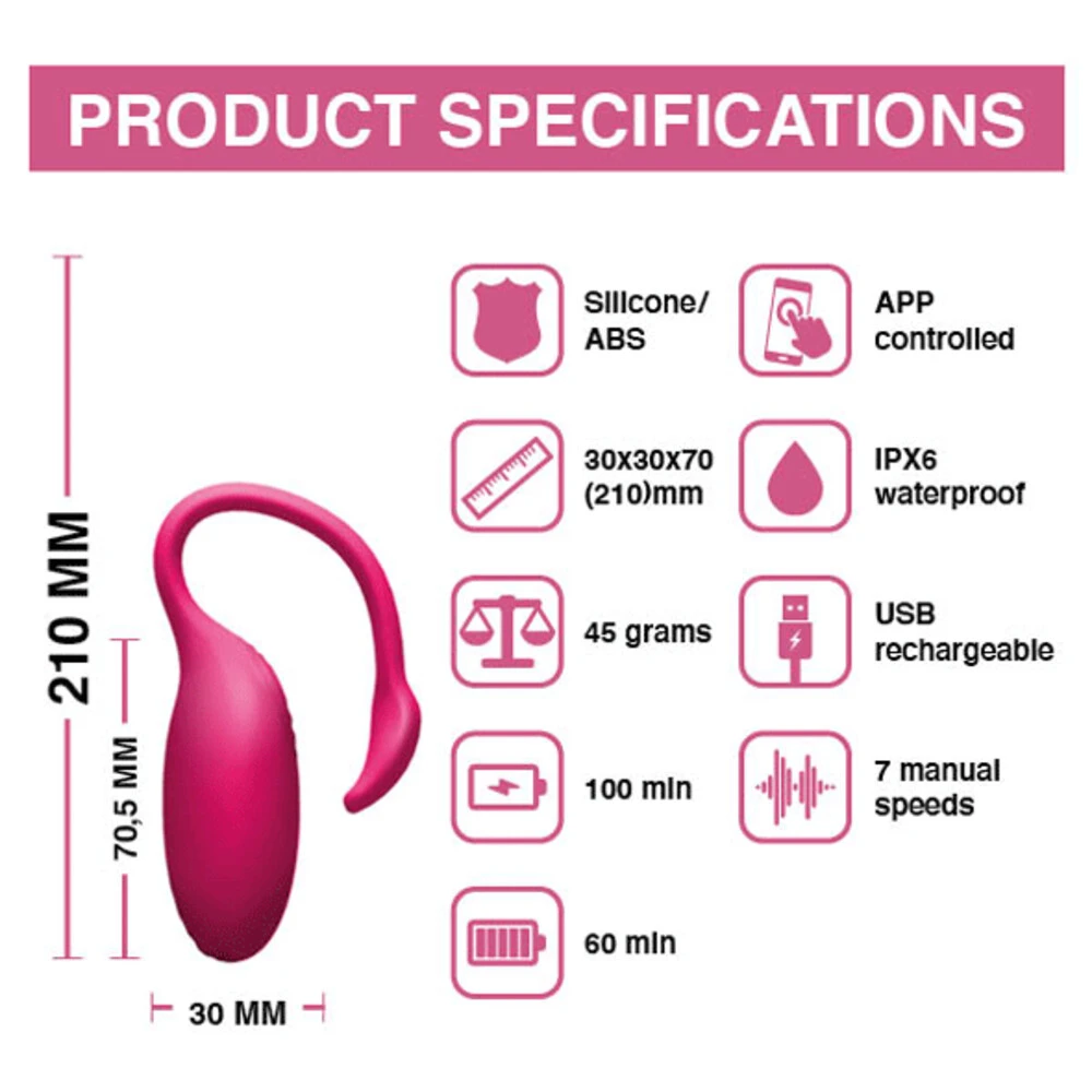 Magic Motion App Controlled Flamingo Vibrerende Bullet 3 Magic Motion App Controlled Flamingo Vibrerende Bullet - Afbeelding 3
