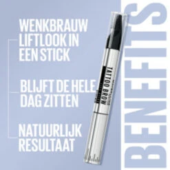 Maybelline Tattoo Brow Lift Stick Wenkbrauwpotlood Met Stylingborstel 05 Black Brown -Plein Winkel 1037227 3
