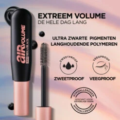 L'Oreal Lu0027Oréal Air Mega Volume 30H Mascara Extra Black -Plein Winkel 1037250 3