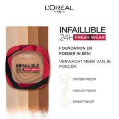 L'Oreal Lu0027Oréal Infaillible 24H Foundation In A Powder 330 Hazelnut -Plein Winkel 1037263 3