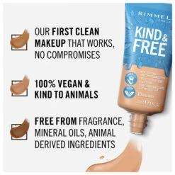 Rimmel KIND & FREE Vegan Foundation 400 Natural Beige 6 Rimmel KIND & FREE Vegan Foundation 400 Natural Beige -Plein Winkel 1041355 3