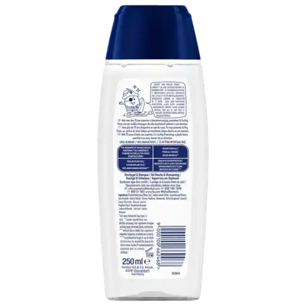 6x Fa Kids Douchegel & Shampoo Pirate 2 6x Fa Kids Douchegel & Shampoo Pirate - Afbeelding 2