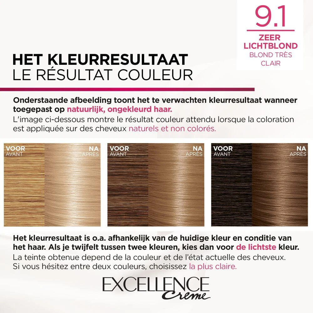 L'Oreal Lu0027Oréal Excellence Creme 9.1 Zeer Licht Asblond 2 L'Oreal Lu0027Oréal Excellence Creme 9.1 Zeer Licht Asblond - Afbeelding 2