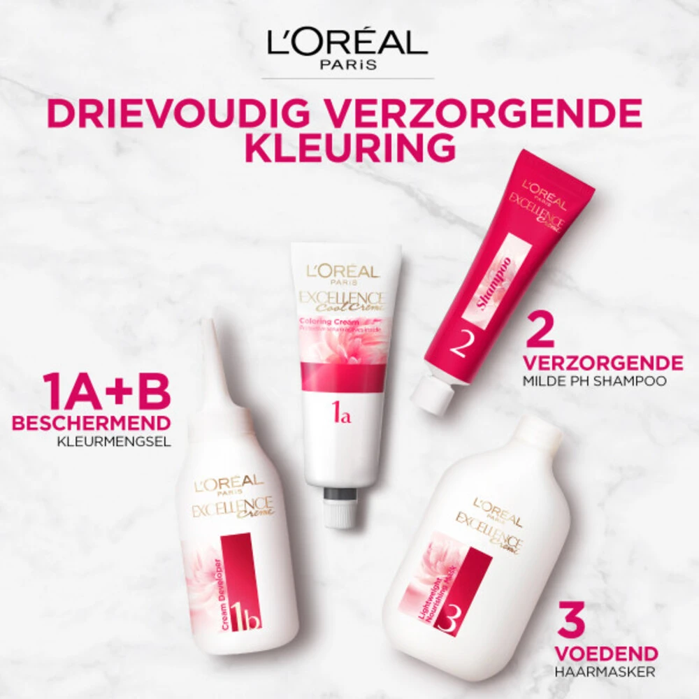 L'Oreal Lu0027Oréal Excellence Creme 9.1 Zeer Licht Asblond 3 L'Oreal Lu0027Oréal Excellence Creme 9.1 Zeer Licht Asblond - Afbeelding 3