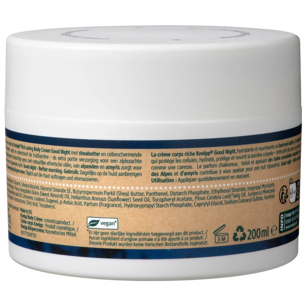 Kneipp Rich Caring Bodycrème Good Night 2 Kneipp Rich Caring Bodycrème Good Night - Afbeelding 2