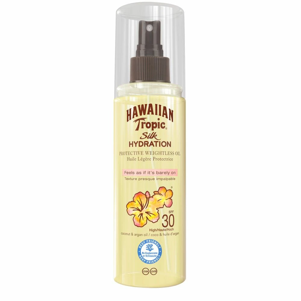 Hawaiian Tropic Silk Hydration Protect Weightless Oil SPF 30 1 Hawaiian Tropic Silk Hydration Protect Weightless Oil SPF 30