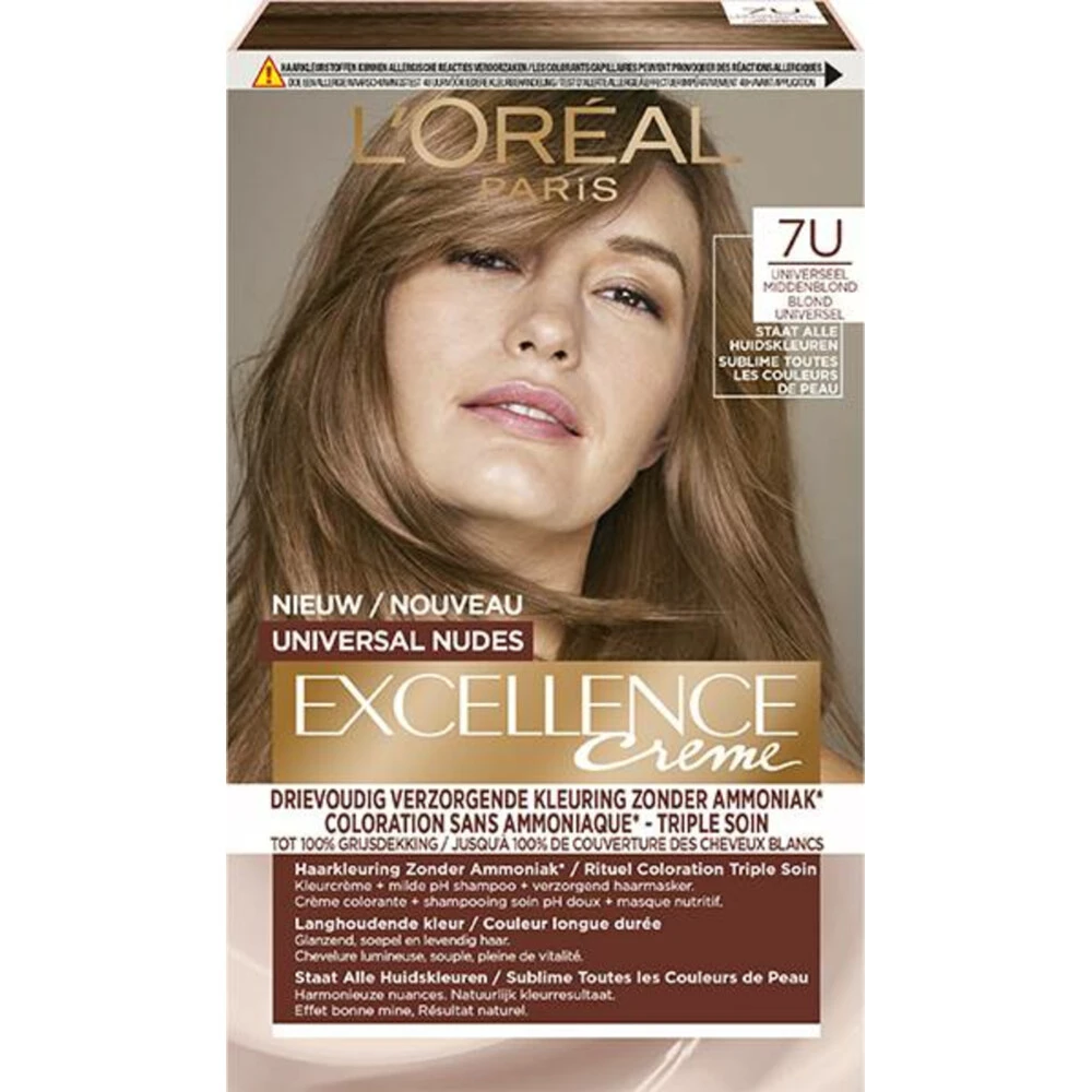 L'Oreal Lu0027Oréal Excellence Creme Universal Nudes 7U Universeel Middenblond 1 L'Oreal Lu0027Oréal Excellence Creme Universal Nudes 7U Universeel Middenblond