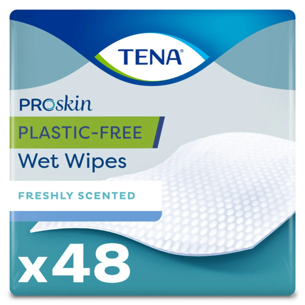 3x TENA ProSkin Plastic-Free Wet Wipes 32x20 Cm 1 3x TENA ProSkin Plastic-Free Wet Wipes 32x20 Cm