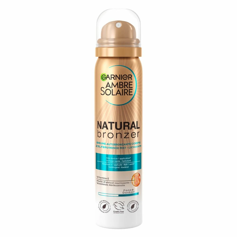 Garnier Ambre Solaire Natural Bronzer Zelfbruinende Spray Light 1 Garnier Ambre Solaire Natural Bronzer Zelfbruinende Spray Light