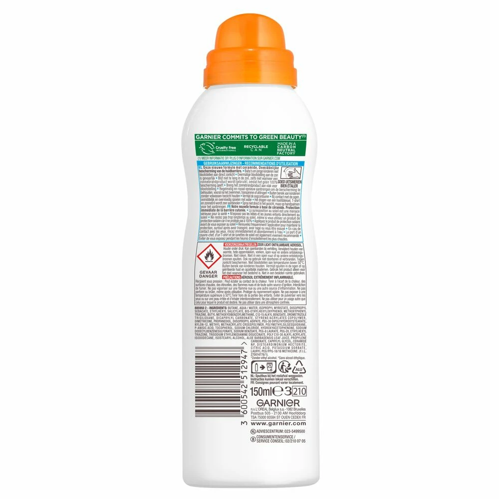 Garnier Ambre Solaire Kids Anti-Zand Zonnebrandmelk SPF 50+ 2 Garnier Ambre Solaire Kids Anti-Zand Zonnebrandmelk SPF 50+ - Afbeelding 2