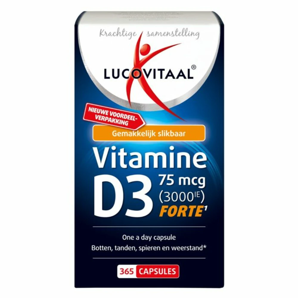 3x Lucovitaal Vitamine D3 D3 75mcg (3000IE) Forte 1 3x Lucovitaal Vitamine D3 D3 75mcg (3000IE) Forte