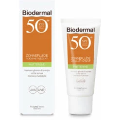 2x Biodermal Zonnefluïde Gezicht Matterend SPF 50 -Plein Winkel 1067651 4 1