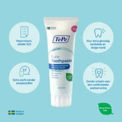 12x TePe Pure Tandpasta Unflavoured -Plein Winkel 1070735 3
