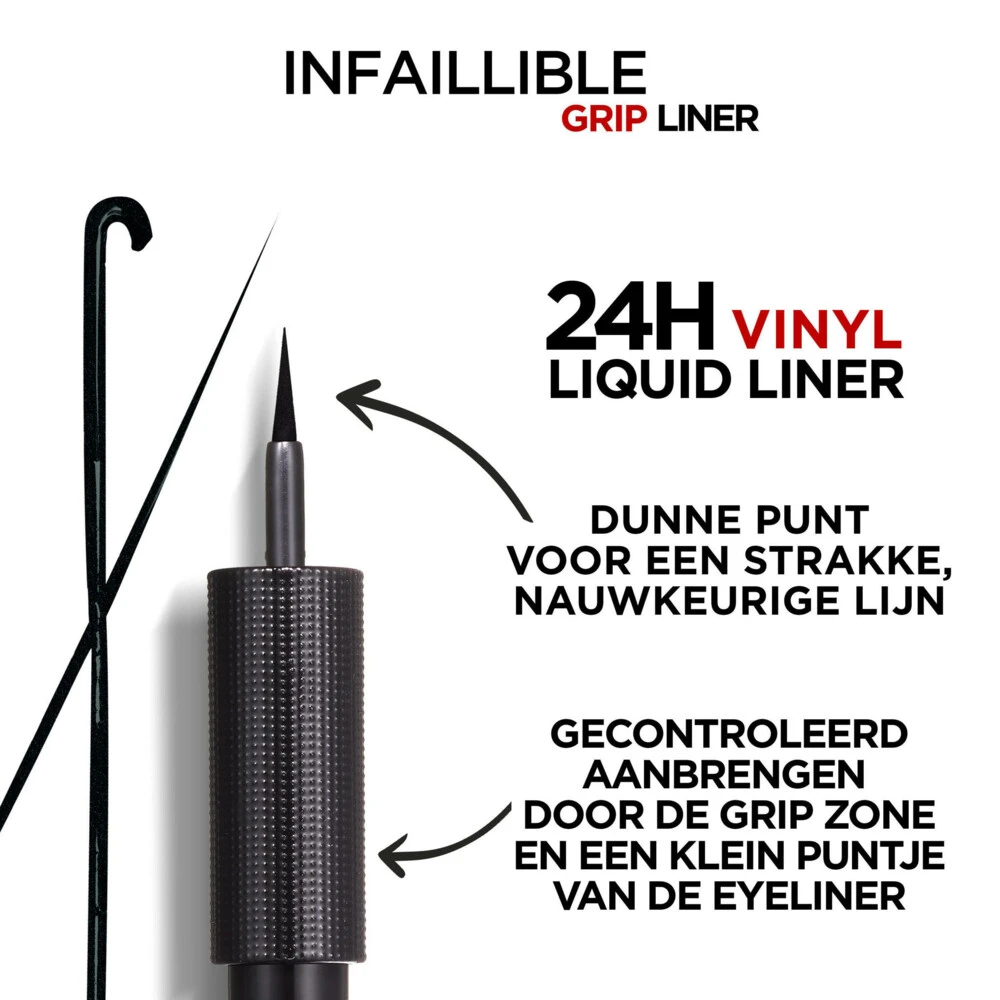 L'Oreal Lu0027Oréal Infaillible Grip 24H Vinyl Liquid Eyeliner Zwart 2 L'Oreal Lu0027Oréal Infaillible Grip 24H Vinyl Liquid Eyeliner Zwart - Afbeelding 2