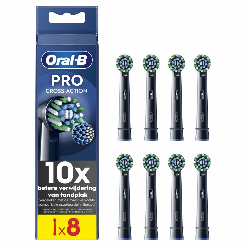 Oral B Oral-B Opzetborstels Pro Cross Action Zwart 1 Oral B Oral-B Opzetborstels Pro Cross Action Zwart