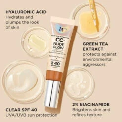 IT Cosmetics CC+ Nude Glow Lightweight Foundation + Glow Serum SPF 40 Fair 9 IT Cosmetics CC+ Nude Glow Lightweight Foundation + Glow Serum SPF 40 Fair -Plein Winkel 1072758 5