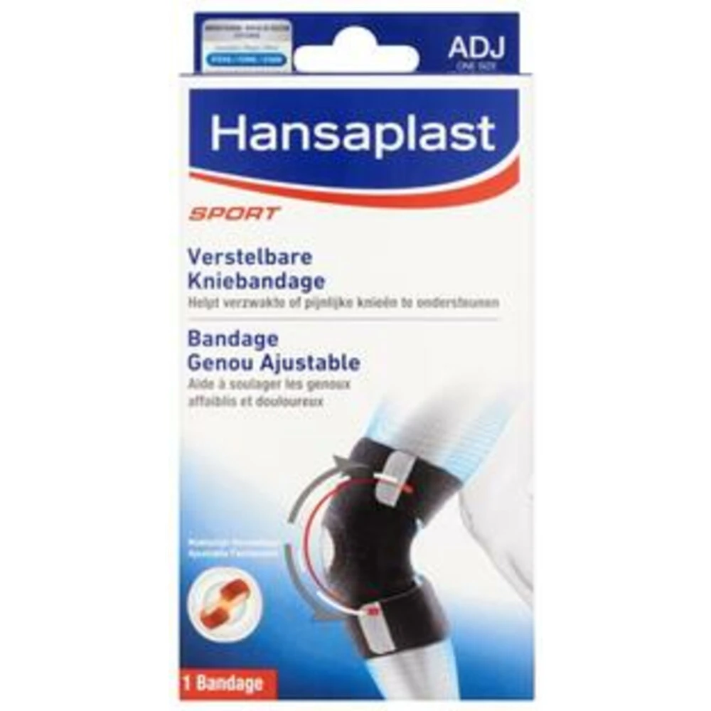 2x Hansaplast Sport Verstelbare Neopreen Kniebandage 1 2x Hansaplast Sport Verstelbare Neopreen Kniebandage