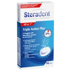 4x Steradent Triple Action Plus Kunstgebit Reiniger 7 4x Steradent Triple Action Plus Kunstgebit Reiniger -Plein Winkel 771915 4
