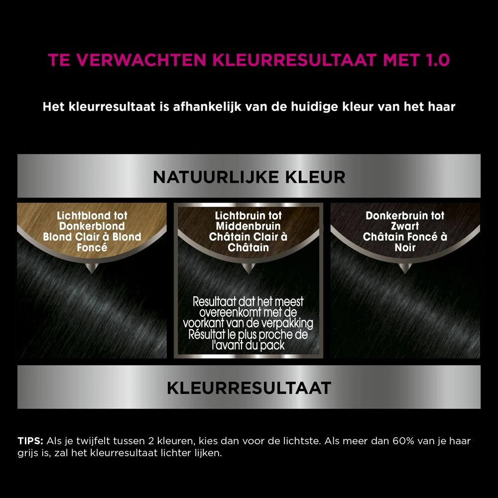 Garnier Olia Haarverf 1.0 - Nacht Zwart 2 Garnier Olia Haarverf 1.0 - Nacht Zwart - Afbeelding 2