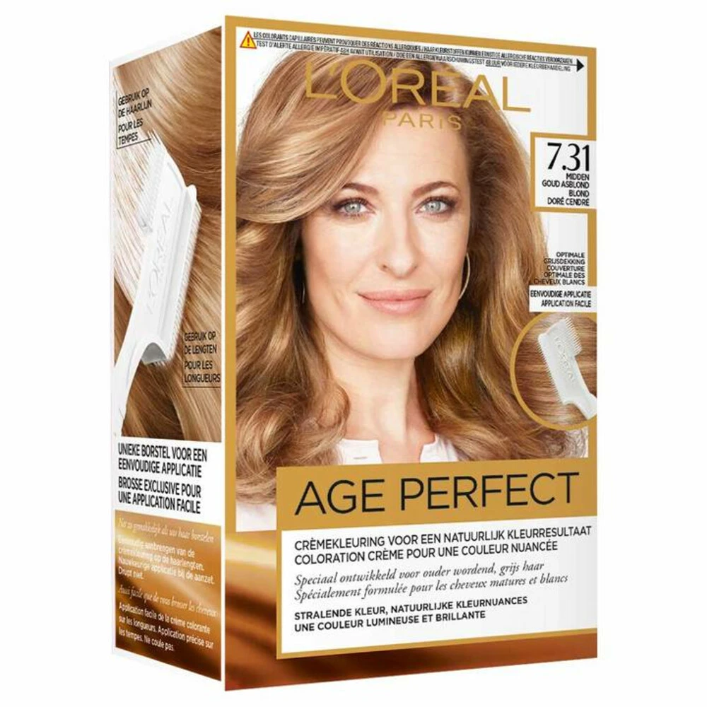 L'Oreal Lu0027Oréal Excellence Age Perfect Haarverf 7.31 Midden Goud Asblond 2 L'Oreal Lu0027Oréal Excellence Age Perfect Haarverf 7.31 Midden Goud Asblond - Afbeelding 2