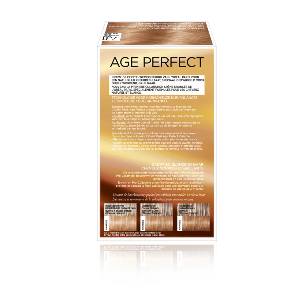 L'Oreal Lu0027Oréal Excellence Age Perfect Haarverf 7.31 Midden Goud Asblond 3 L'Oreal Lu0027Oréal Excellence Age Perfect Haarverf 7.31 Midden Goud Asblond - Afbeelding 3