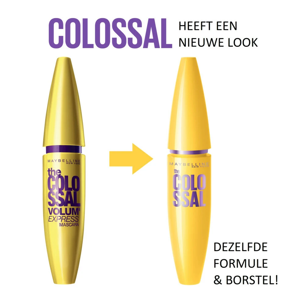 Maybelline Volumu0027 Express Colossal Zwart Mascara 2 Maybelline Volumu0027 Express Colossal Zwart Mascara - Afbeelding 2